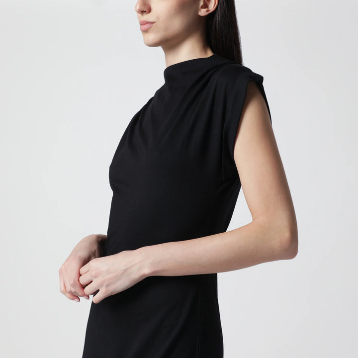 ANINE BING - Alix black cotton-blend dress Brand Dresses