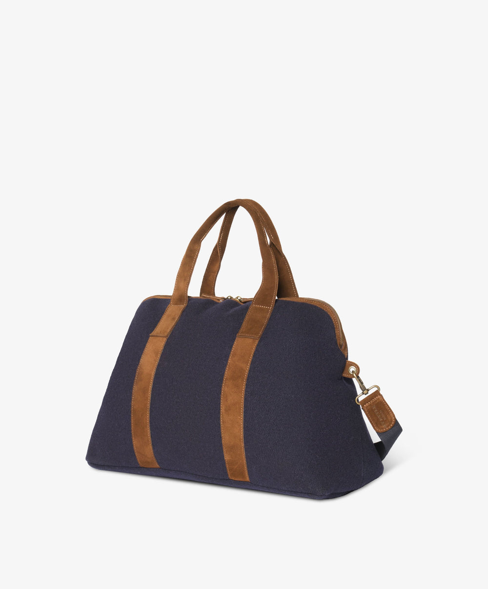 My Style Bags Personalised London Large Felt Duffel Bag – Blue Brand Duffel Bag