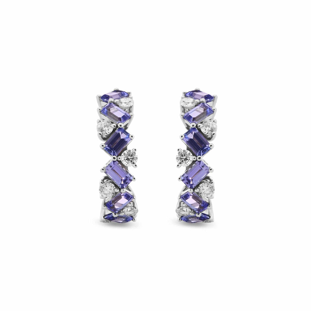 LEIBISH Tanzanite &amp; Diamond Hoop Earrings Brand Earrings