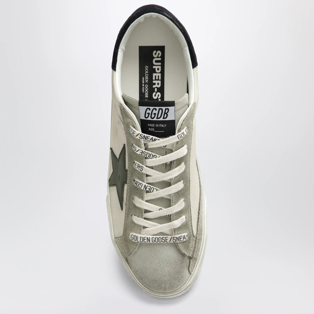 Golden Goose - Super-Star sneakers in cream/olive green/blue Brand