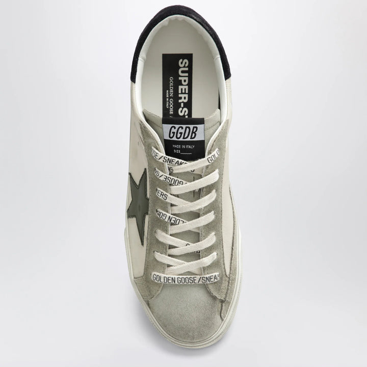 Golden Goose - Super-Star sneakers in cream/olive green/blue Brand
