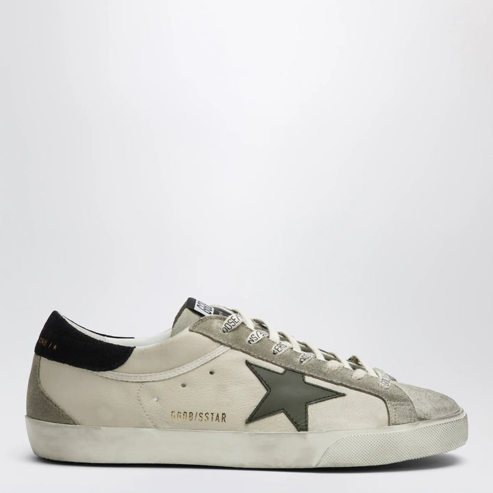 Golden Goose - Super-Star sneakers in cream/olive green/blue Brand 40 IT