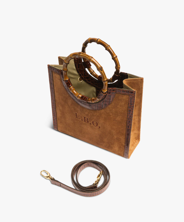 My Style Bags Personalised Bamboo Medium Deluxe Handbag – Tobacco Brand Handbag