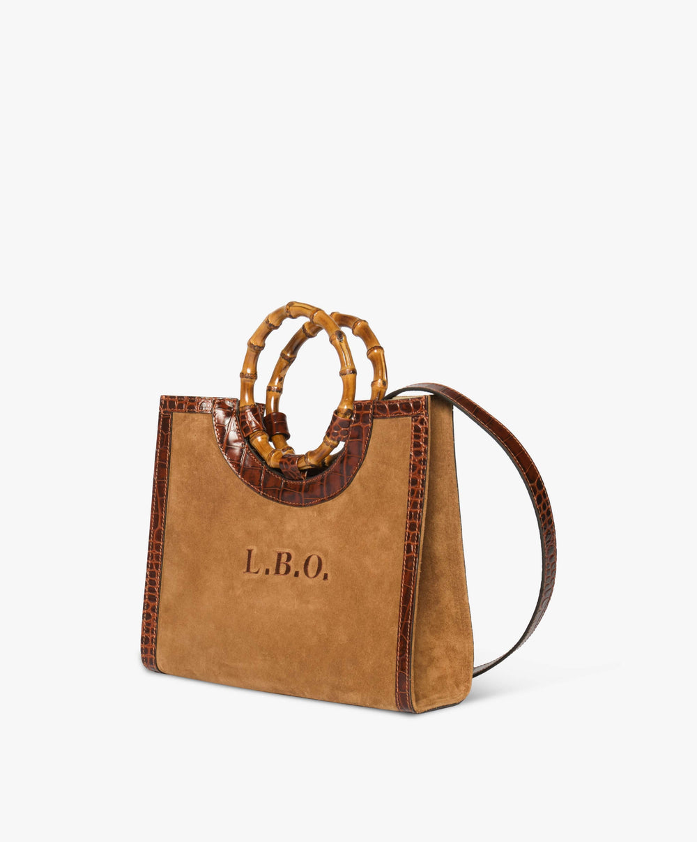 My Style Bags Personalised Bamboo Medium Deluxe Handbag – Tobacco Brand Handbag
