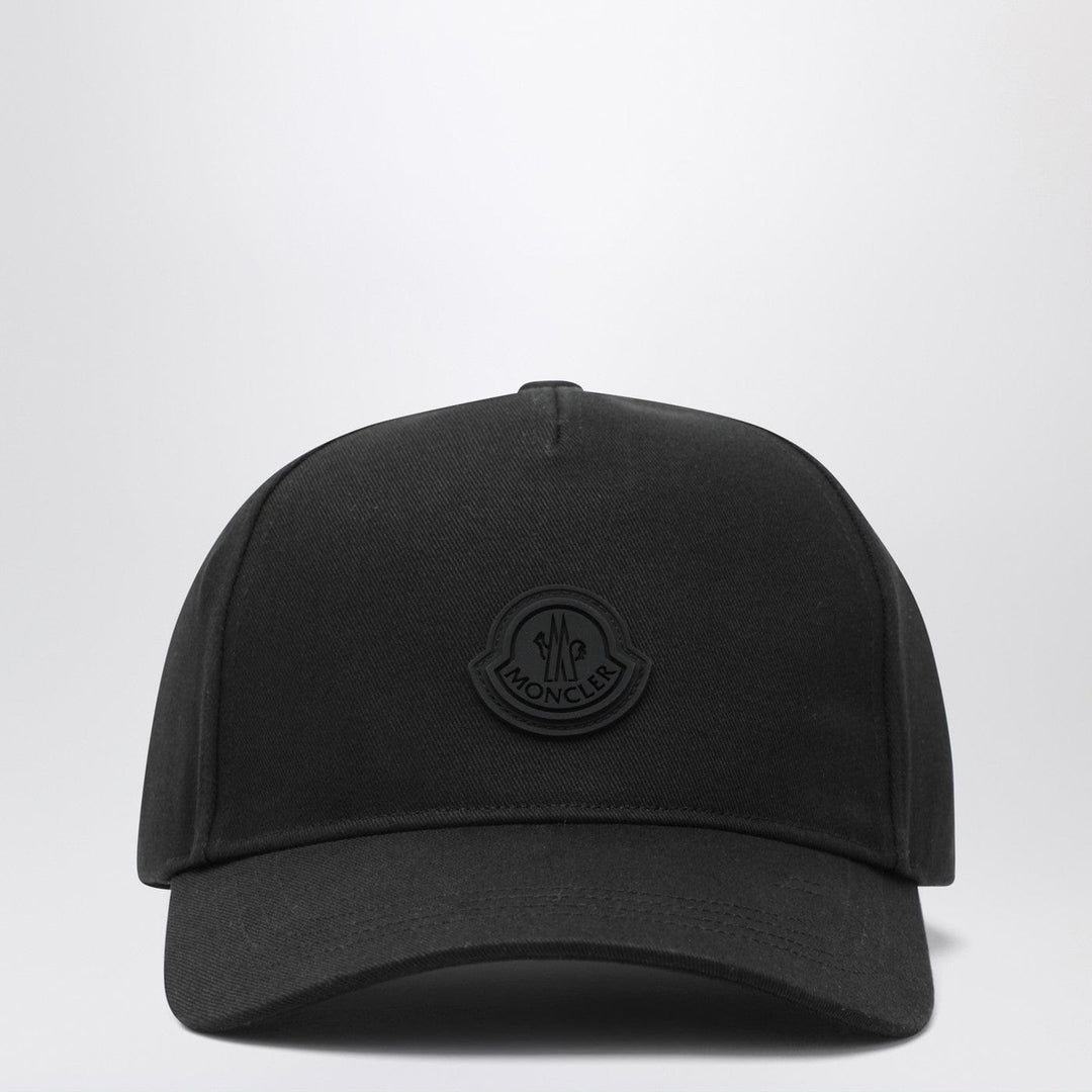 Hats TU Moncler - Black baseball cap with logo patch Brand