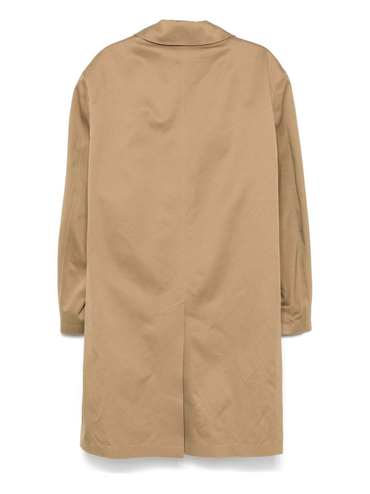 Saint Laurent Jackets Saint Laurent Coats Beige Saint Laurent Beige Cotton Gabardine Trench Coat with Faux-Fur Lining Brand