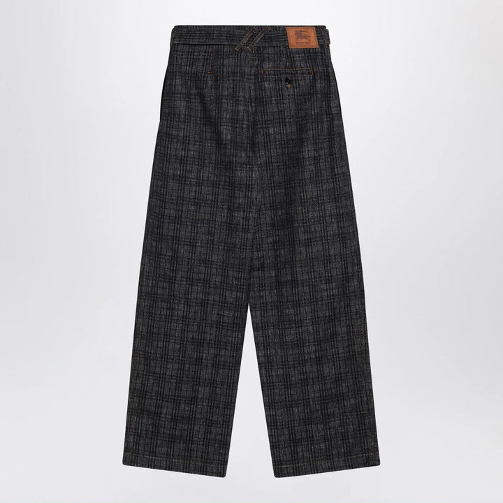 Burberry - Indigo jeans in Check pattern denim Brand Jeans