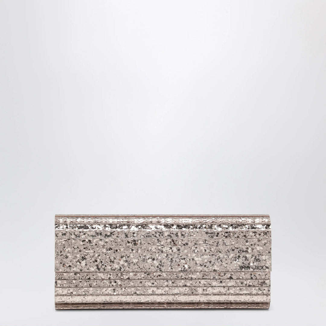 Jimmy Choo - Pink Sweetie Glitter Fabric Clutch Brand U