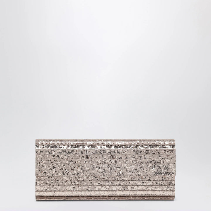 Jimmy Choo - Pink Sweetie Glitter Fabric Clutch Brand U