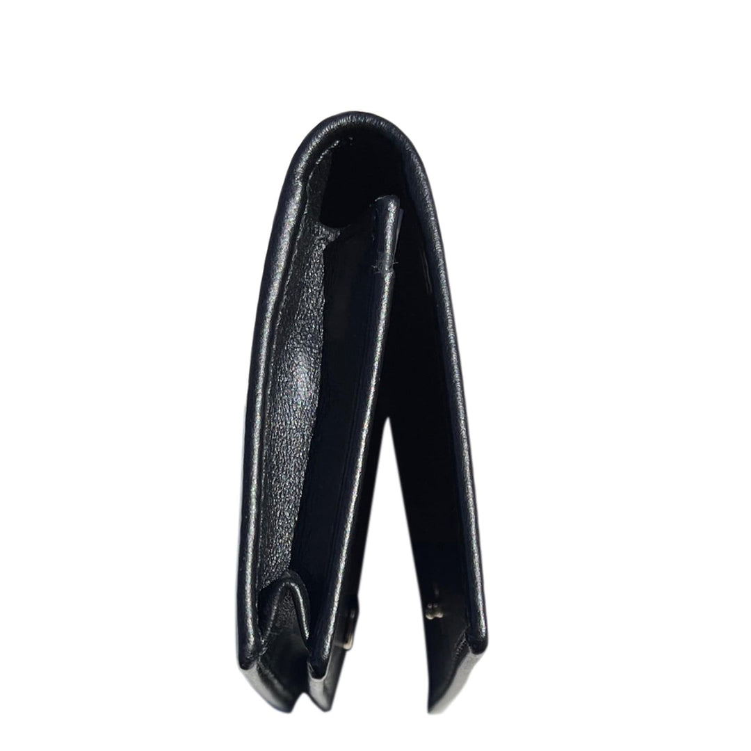 Italian Luxury Group Men's Wallet Small Italian Leather Wallet Black Brand