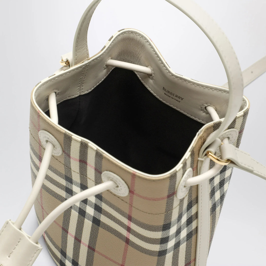 Burberry - Mini bucket bag with Check pattern Brand Mini Bucket TU