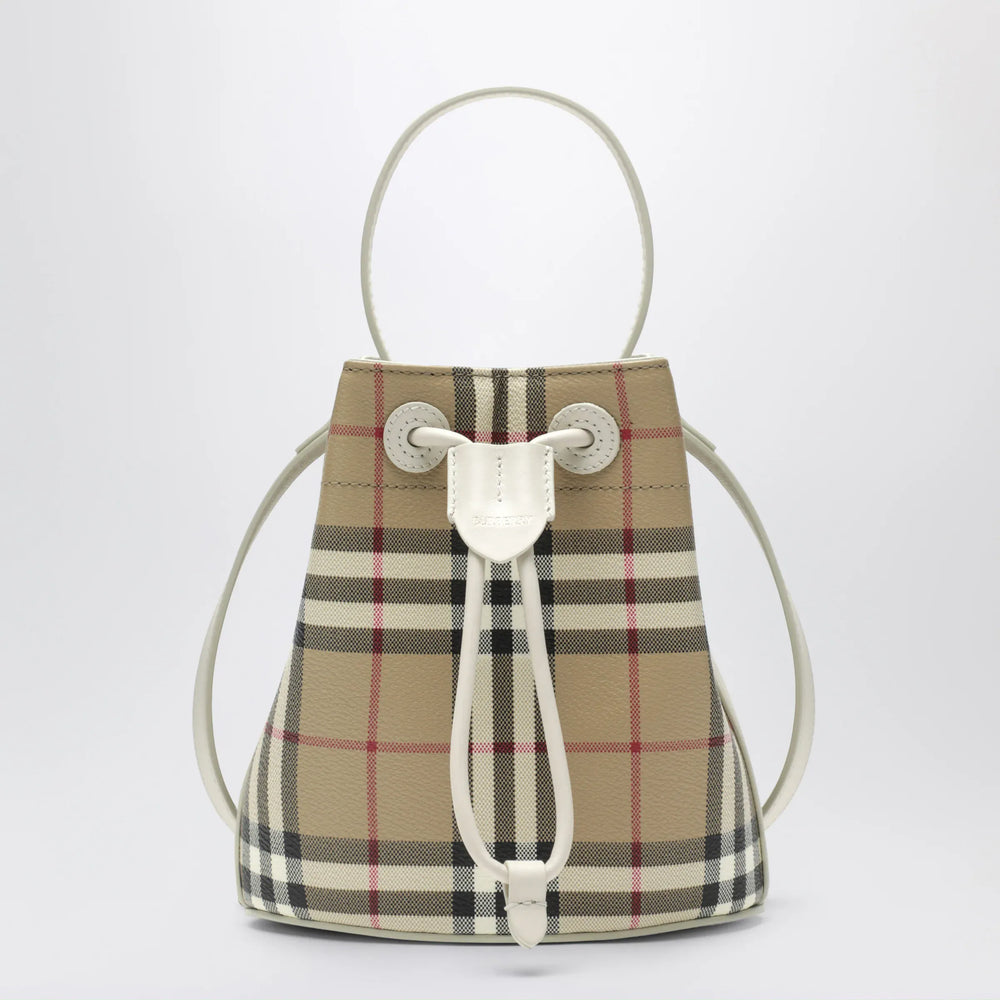 Burberry - Mini bucket bag with Check pattern Brand Mini Bucket TU