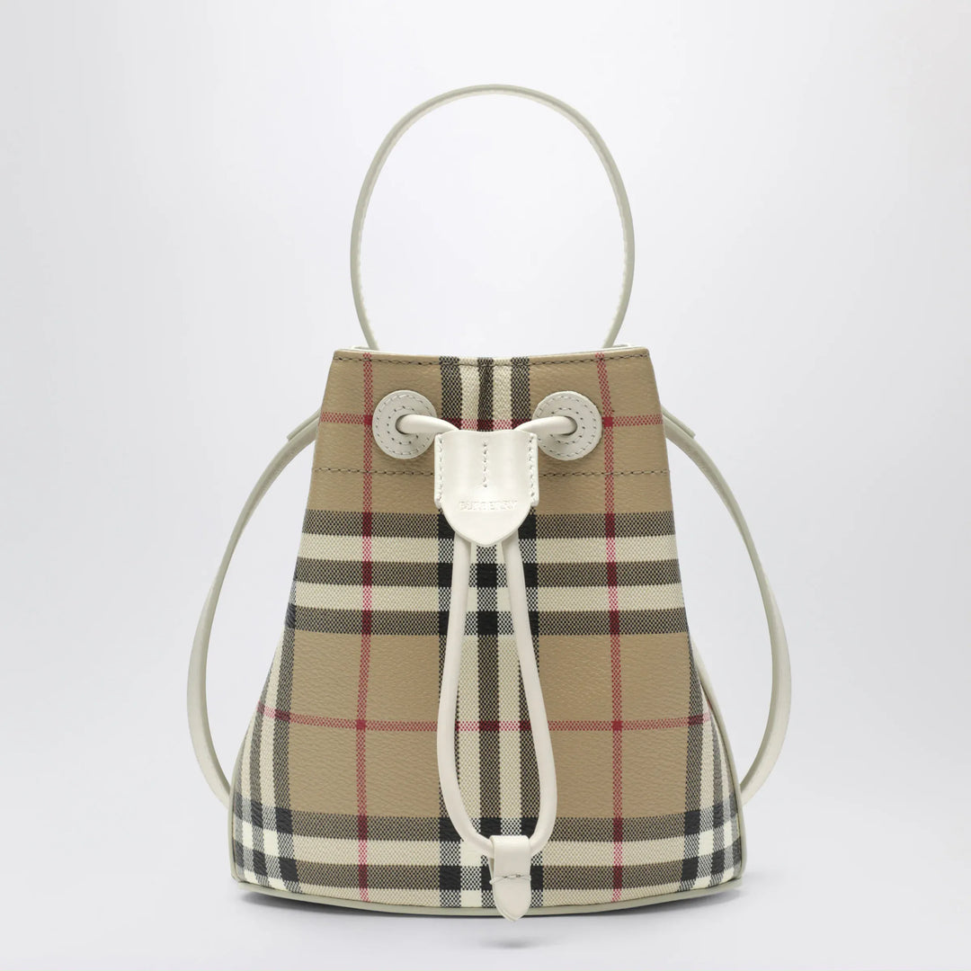 Burberry - Mini bucket bag with Check pattern Brand Mini Bucket TU