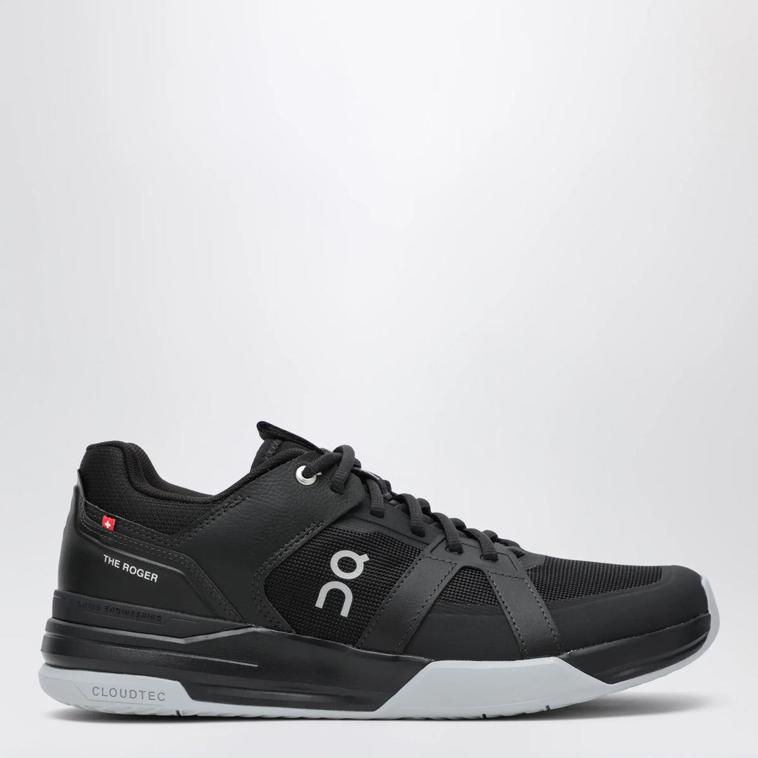 On - THE ROGER Clubhouse Pro tennis shoes Black/Glacier Brand 7 US