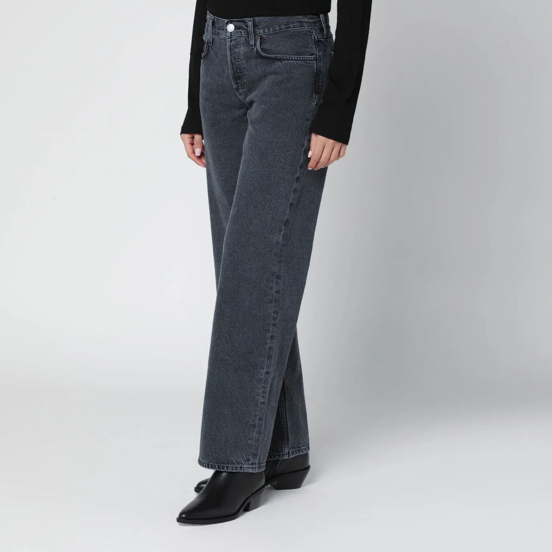 AGOLDE - Black faded-effect jeans Brand Pants