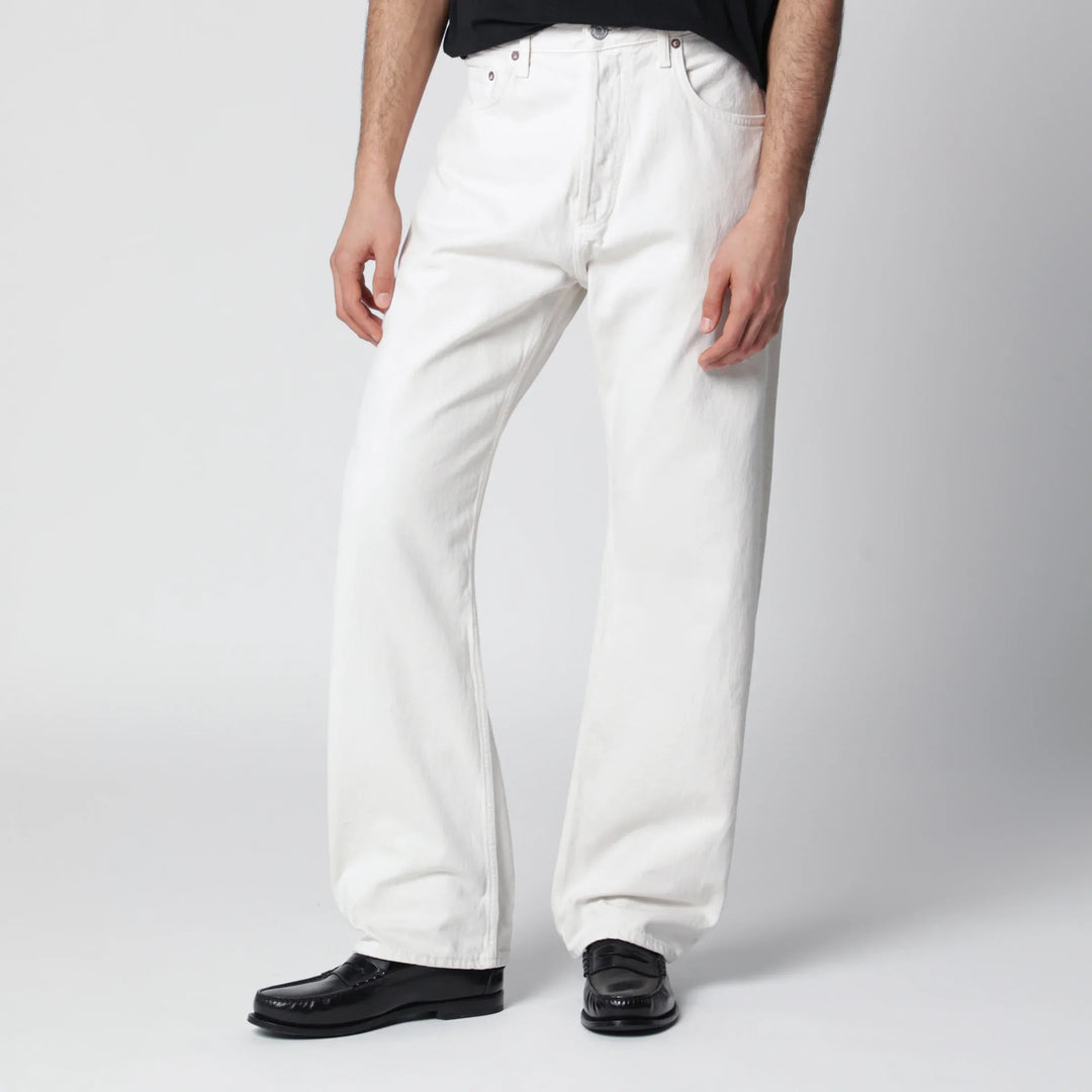 AGOLDE - White trousers in regenerated denim Brand Pants