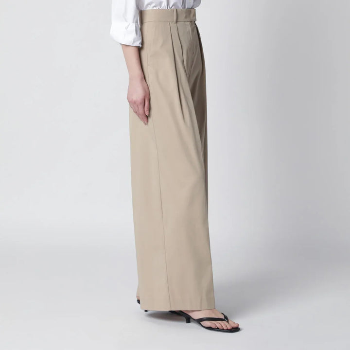 ANINE BING - Beige Lou trousers with pleats Brand Pants