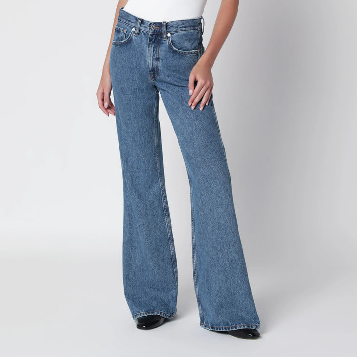 ANINE BING - Wyatt flared jeans in Freshwater Blue wash Brand Pants 25