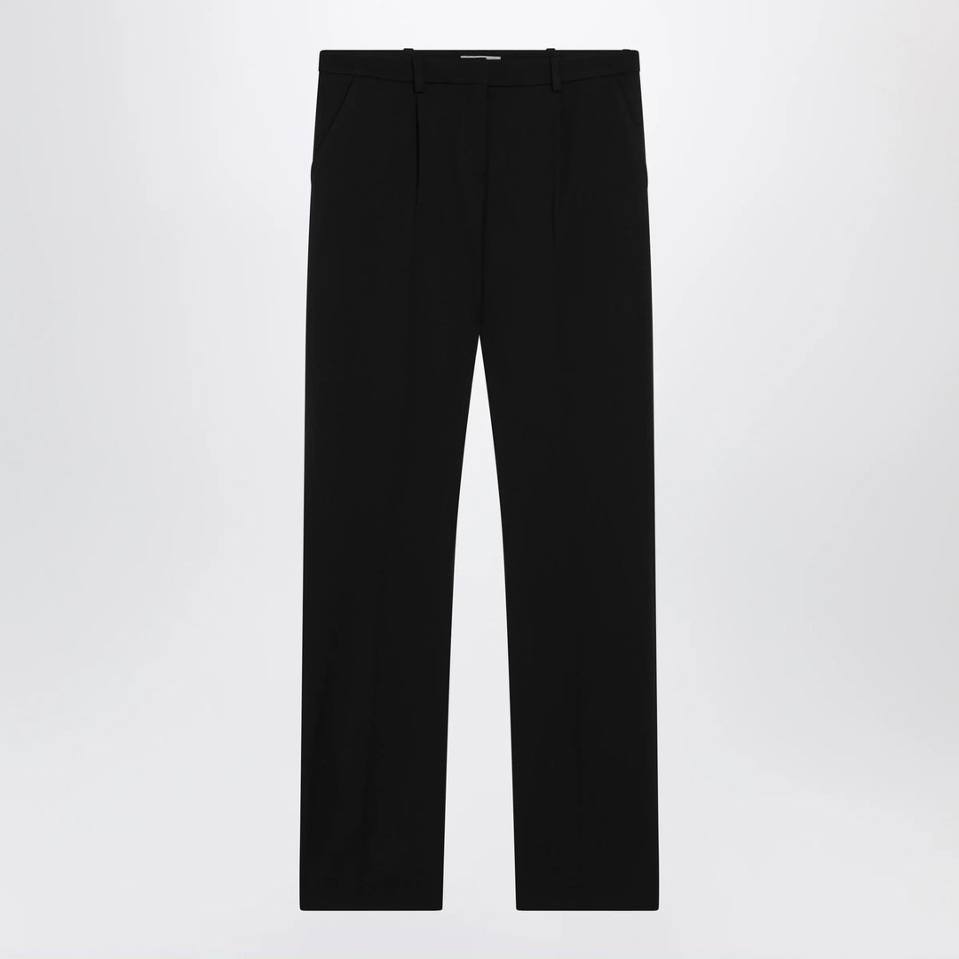 Balenciaga - Slim tailored trousers in stretch wool twill, black Brand Pants 36  FR