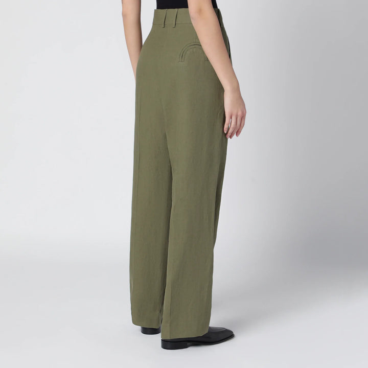Blazé Milano - Fox green trousers in linen Brand Pants