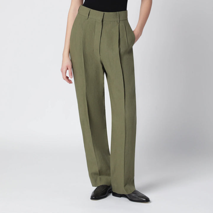 Blazé Milano - Fox green trousers in linen Brand Pants I