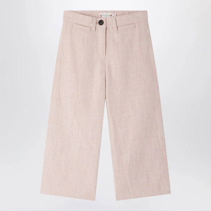 Bonpoint - Gersande trousers in pink linen blend Brand Pants 6