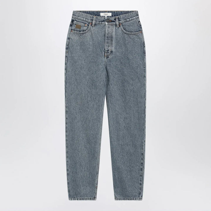 Chloé - Light indigo high-waisted tapered jeans Brand Pants 26