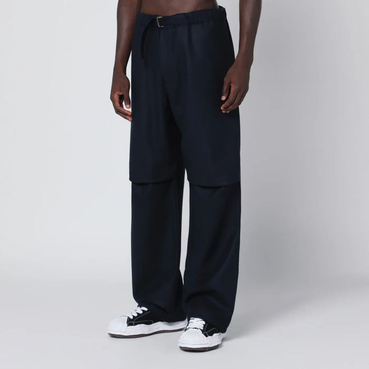 DARKPARK - Blue track pants in wool Brand Pants