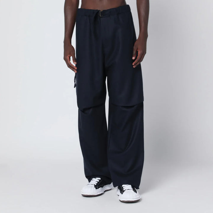 DARKPARK - Blue track pants in wool Brand Pants 46 IT