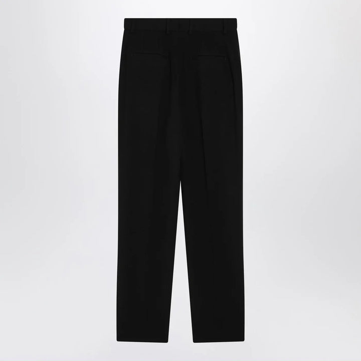 Dolce&amp;Gabbana - Black wool canvas trousers Brand Pants