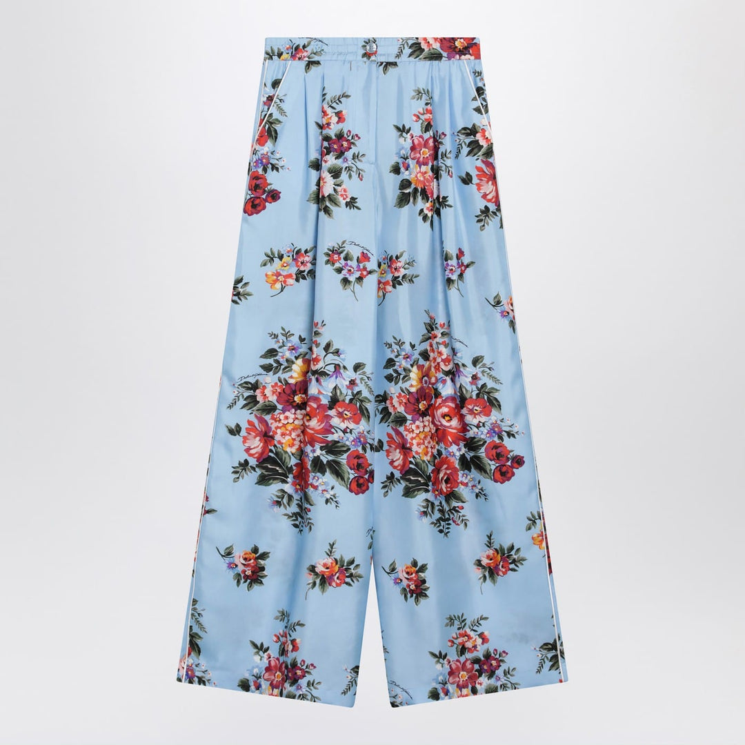 Pants Dolce&amp;Gabbana - Silk twill trousers with floral print Brand