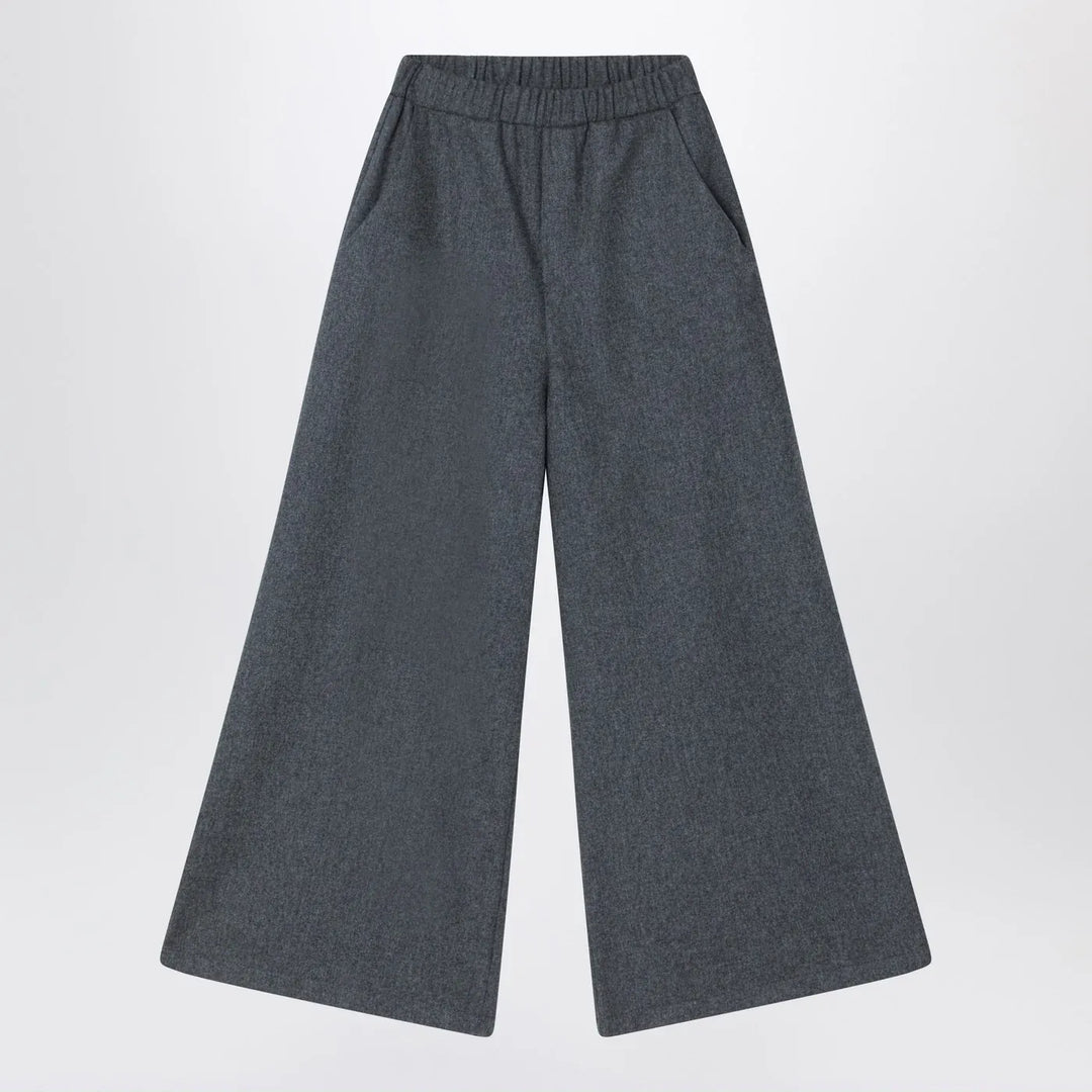 Douuod - Gray wool-blend trousers Brand Pants 4