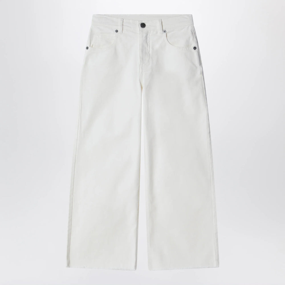 Douuod - Ivory white denim trousers Brand Pants 12