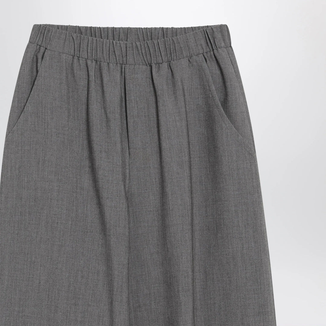 Douuod - Oversized grey Chrysanthemum trousers Brand Pants 8