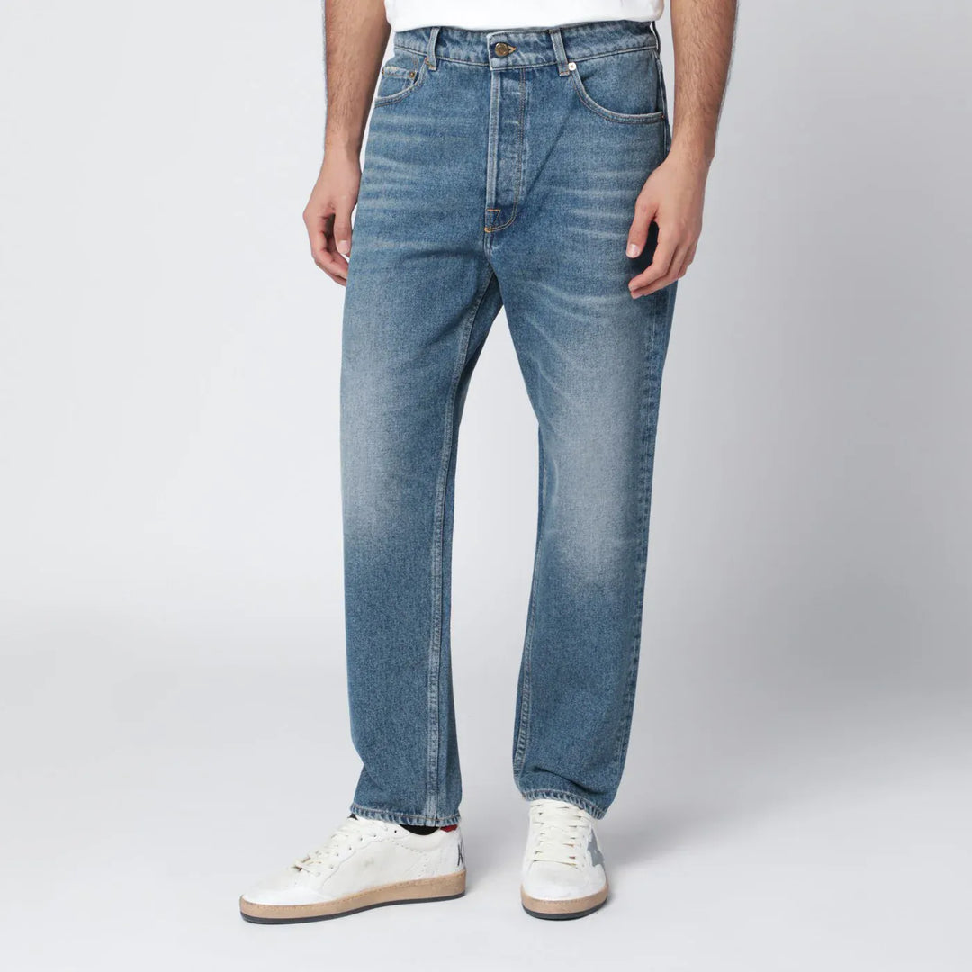Golden Goose - Washed-effect blue jeans Brand Pants