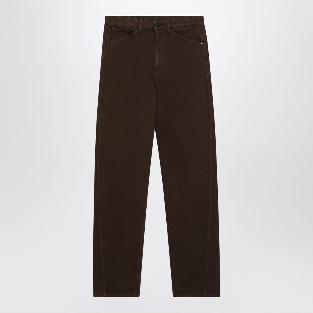 Pants LEMAIRE - Brown twill trousers Brand
