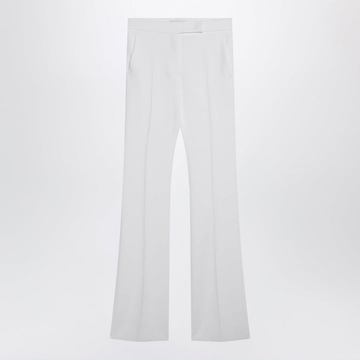 Pants Max Mara - Optical white slim trousers in crêpe canvas Brand
