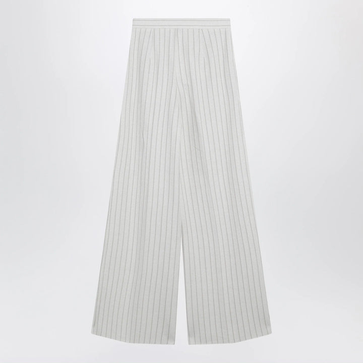 Max Mara - Wide pinstripe piqué jersey trousers Brand Pants