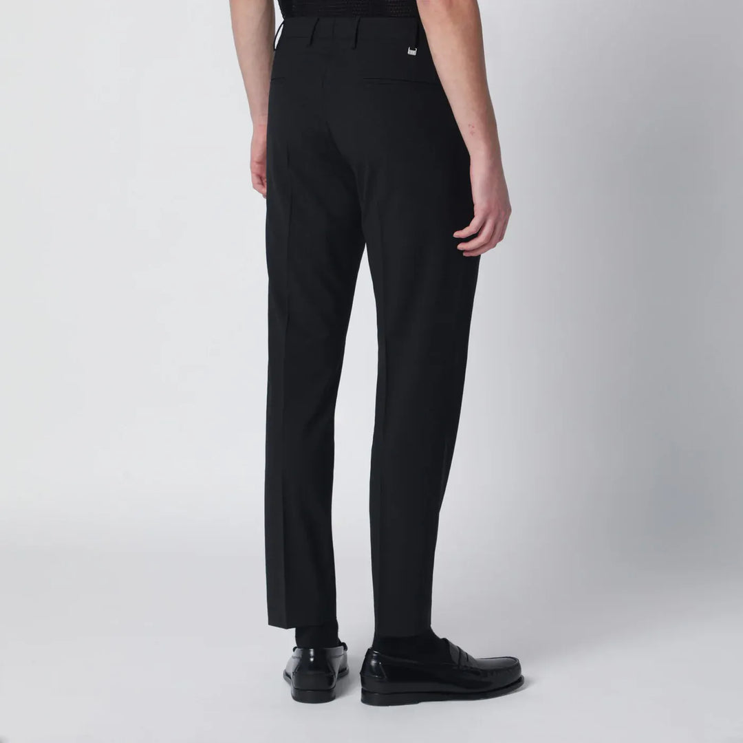 PT Torino - Black wool-blend trousers Brand Pants