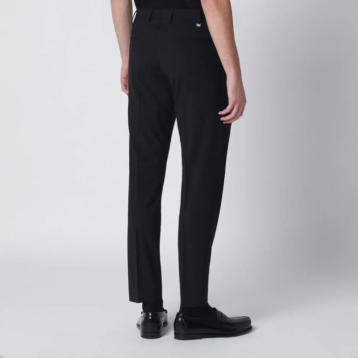 PT Torino - Black wool-blend trousers Brand Pants