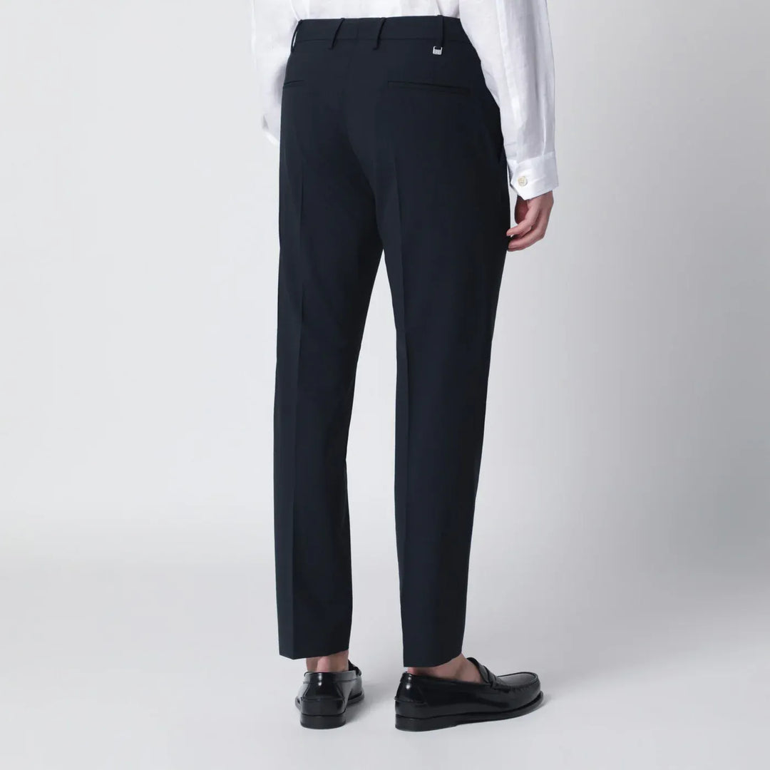 PT Torino - Navy blue wool-blend trousers Brand Pants
