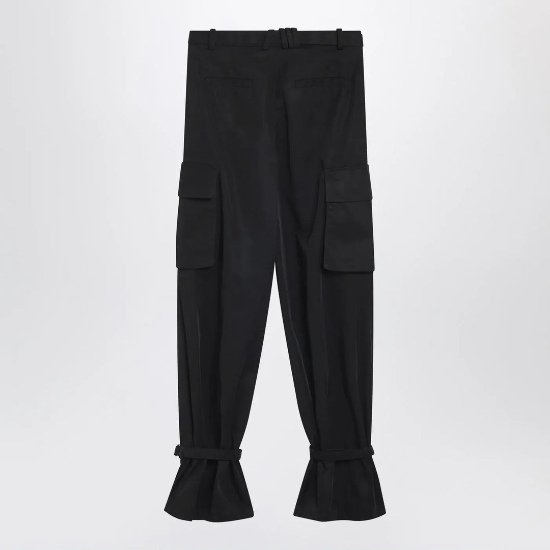 The Attico - Black nylon trousers Brand Pants