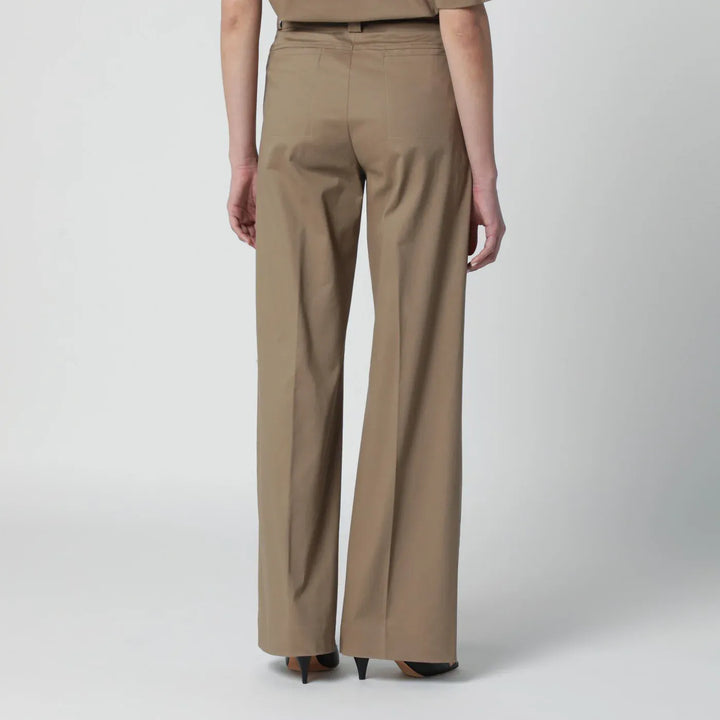 TheLatest - Cognac cotton palazzo trousers Brand Pants
