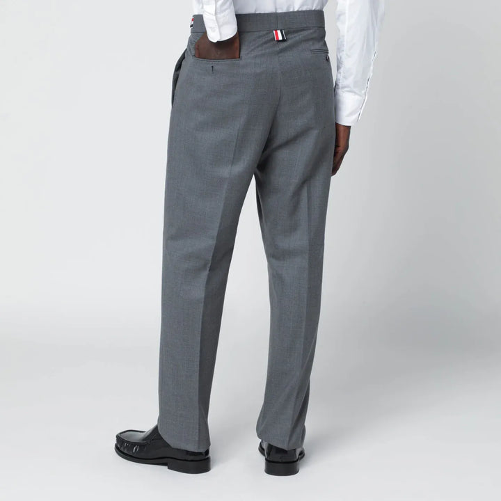 Thom Browne - Grey wool trousers Brand Pants