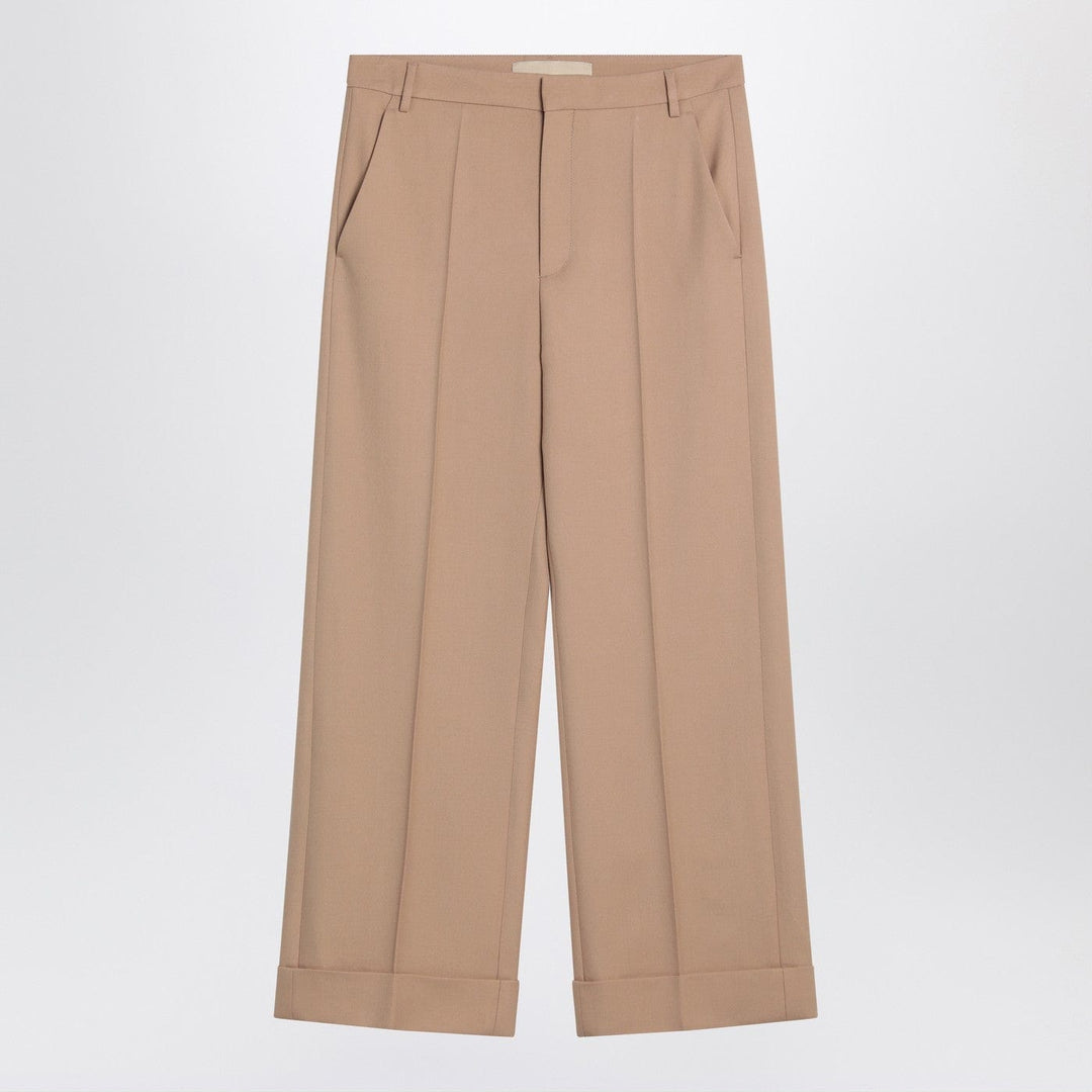 Pants 48 IT Valentino - Camel-coloured wool trousers Brand
