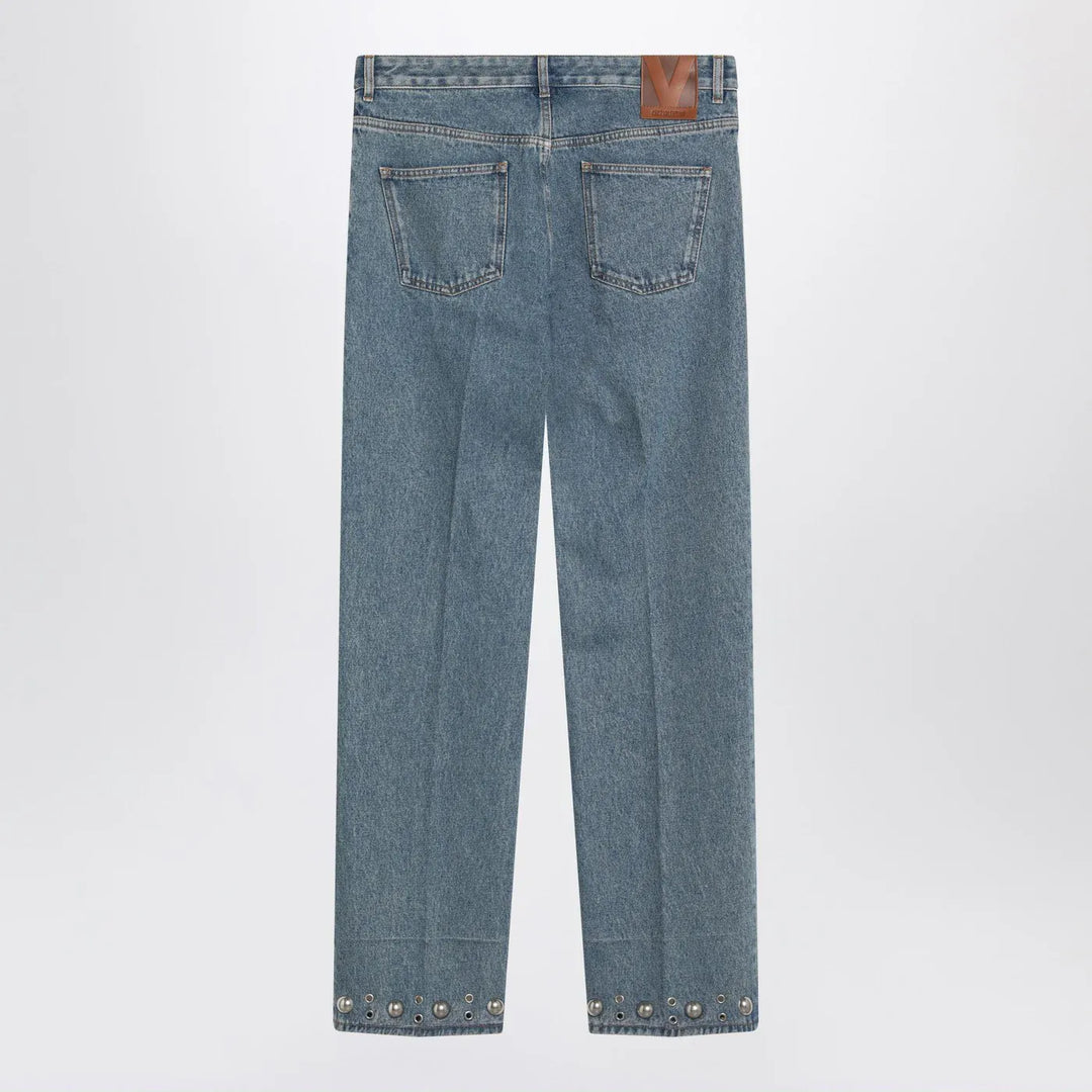 Valentino - Medium blue jeans with cabochons Brand Pants