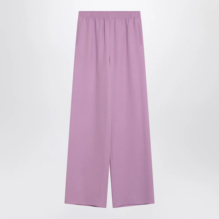 Valentino - Wide lilac pink silk pants Brand Pants 38  IT