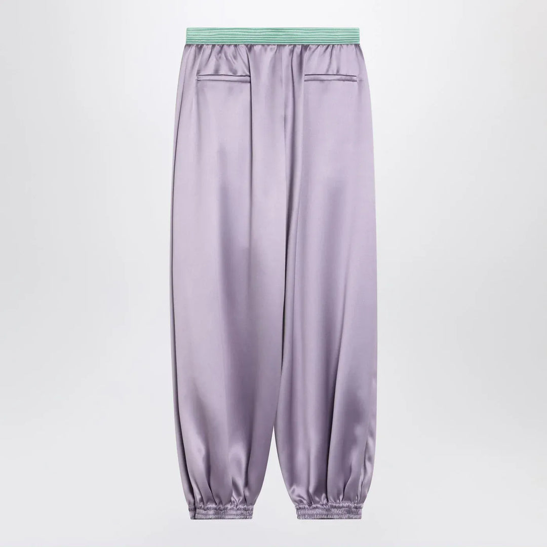 Valentino - Wide lilac silk pants Brand Pants 40  IT