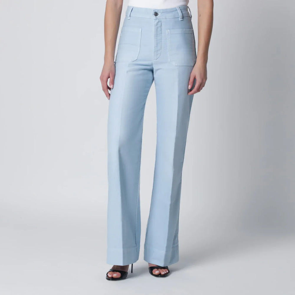 Victoria Beckham - Sky blue cotton Alina trousers Brand Pants 27