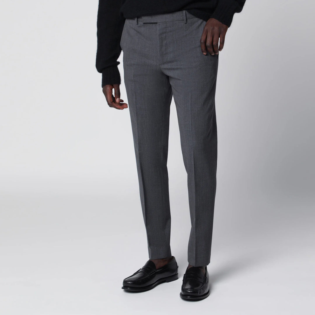 PT Torino - Dieci trousers in anthracite grey wool blend Brand 46 IT